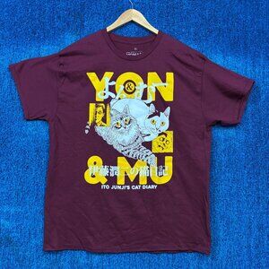 Junji Itos Cat Diary Yon & Mu Japanese Horror Manga Tee XL